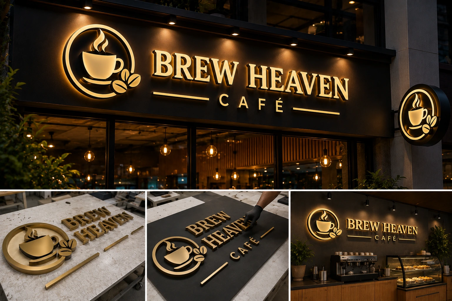 3D Signage for Brew Haven Café