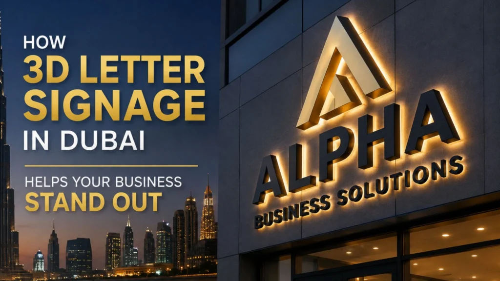 3D Letter Signage in Dubai Helps Your Business Stand Out